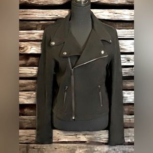 Shinestar Black Faux Suede Moto Jacket